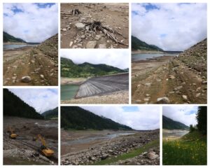 Il lago Zoccolo prosciugato per lavori